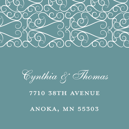 Extra-Ordinary Gate Design Teal Wedding Invitations