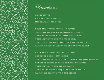 Modern Party Gated Design Green Invitations