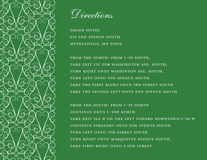 Modern Party Gated Design Green Invitations