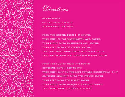 Stylish Lovely Pink RSVP Cards