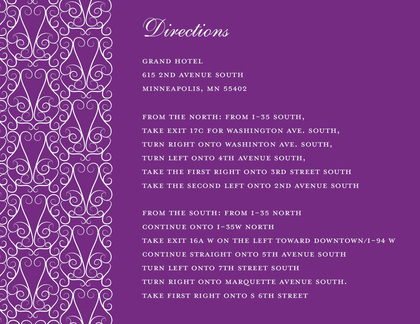 Elegant Lovely Purple RSVP Cards