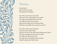 Vintage Blue Flourish Enclosure Cards