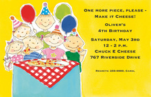 Pizza Birthday Party Invitation