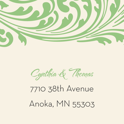 Green Vines RSVP Cards