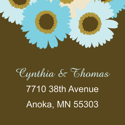 Timeless Blue Floral In White RSVP Cards