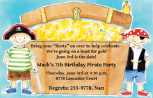 Pirate Captain Kid Birthday Invitations