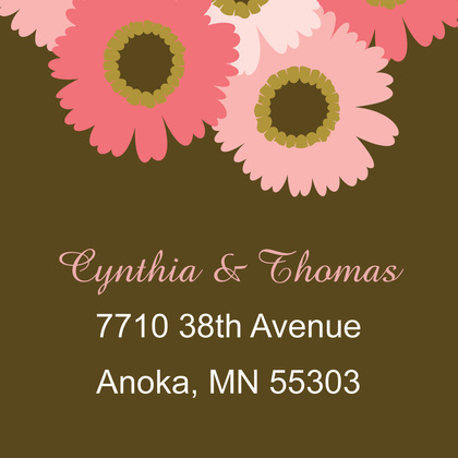 Traditional Pink Floral In Brown Wedding Invitations