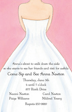 Coral Watercolor Wash Bridal Shower Invitations
