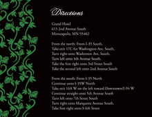 Formal Green Vines Enclosure Cards