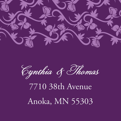 Rich Purple Vines Thank You Cards