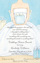 Coral Watercolor Wash Bridal Shower Invitations