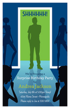 Surprise Silhouette Young Man Invitations