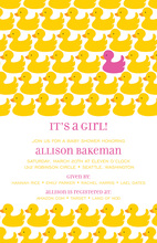 Cute Pink Duck Invitations