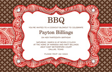 Exquisite Red Western Bandana Invitations