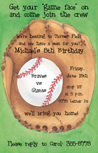 Baseball Glove Theme Invitation