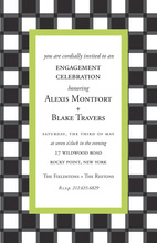 Modern Black-Grey Checkered Invitations
