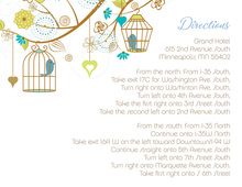 Eclectic Branch Wedding Birds Enclosure Cards