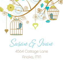 Eclectic Branch Wedding Birds Stickers