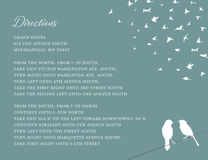 Slate Blue Wedding Background RSVP Cards