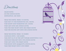 Bird Cage Among Vines Purple Enclosure Cards