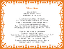 Wrought Pattern Orange Enclosure Cards