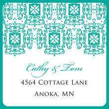 Wrought Pattern Teal Stickers