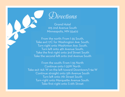 Blue Orange Crme Border RSVP Cards