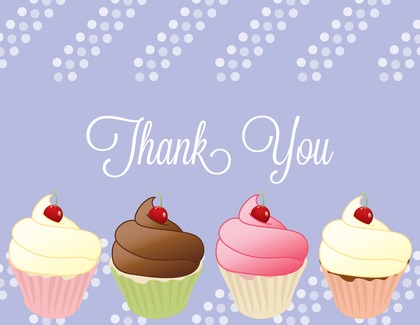 Cupcake Party Periwinkle Stickers