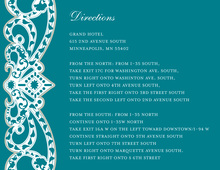 Elegant Vine Frame Teal Enclosure Cards