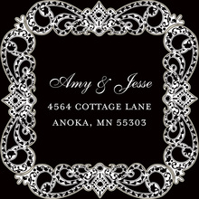 Unique Black Damask Stickers