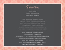 Formal Pink Damask Enclosure Cards