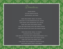Stylish Green Damask Enclosure Cards