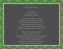 Stylish Green Damask Enclosure Cards