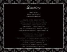 Unique Black Damask Enclosure Cards