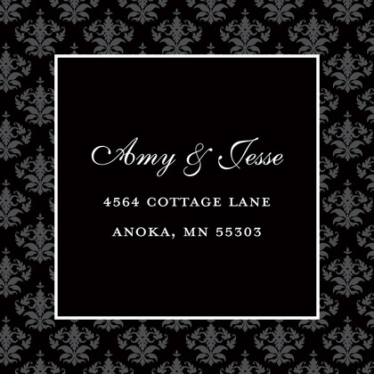 Unique Black Damask Enclosure Cards