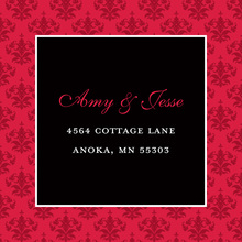 Holiday Red Damask Stickers
