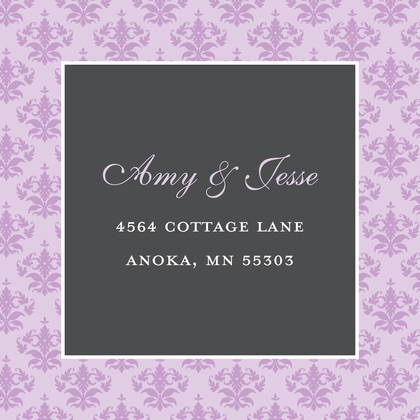 Unique Lavender Damask Border Stylish Party Invitation