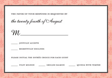 Crosshatch Bookplate Pink RSVP Cards