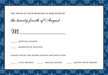 Layered Blue Vintage Borders RSVP Cards