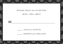 Business White Black Border RSVP Cards