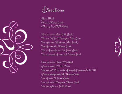 Classic Flourish Purple Thank You Cards