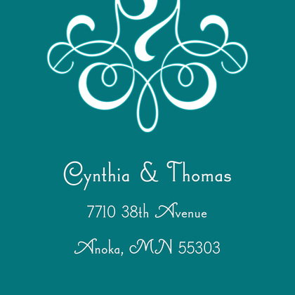 Delicate Flourish Teal Enclosure Cards