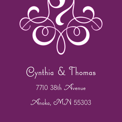 Delicate Flourish Purple Enclosure Cards