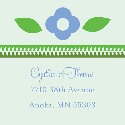 Contrast Modern Green RSVP Cards