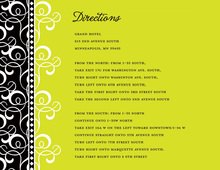 Lime Green Pattern Flourish Enclosure Cards