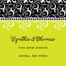 Lime Green Pattern Flourish Stickers