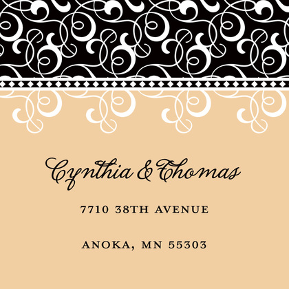 Cream Patterned Flourish Invitations