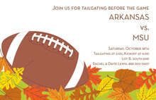 Football Stripes Red Blue White Background Invitations