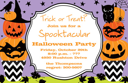 Smiling Jack Halloween Invitations