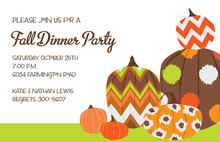 Abstract Jazzy Pumpkins Invitation